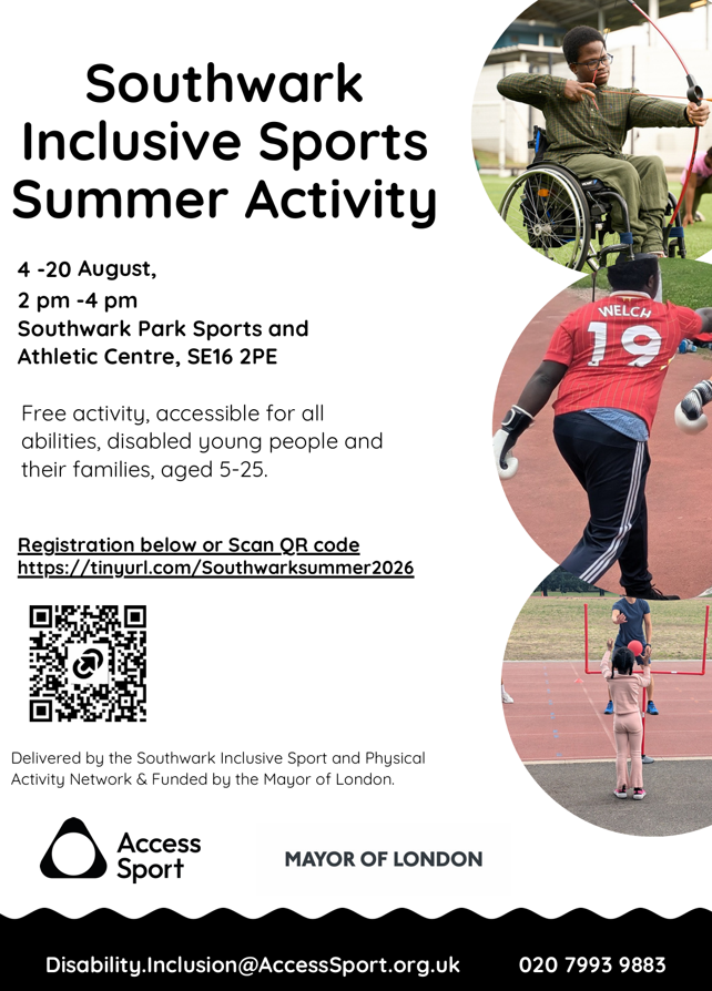 Southwark SEND Summer Holiday activities AND NEIGHBOURING BOROUGHS